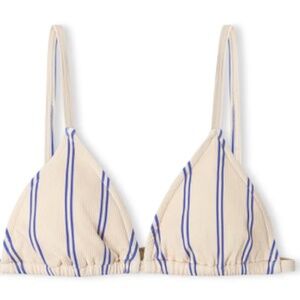 NWT Zulu & Zephyr Marine Stripes Bikini Top Ecru